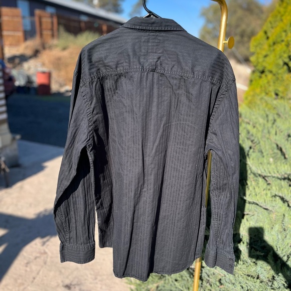 Mens XXL MARC ECKO BLACK LONG SLEEVED BUTTON UP SHIRT - Picture 5 of 8
